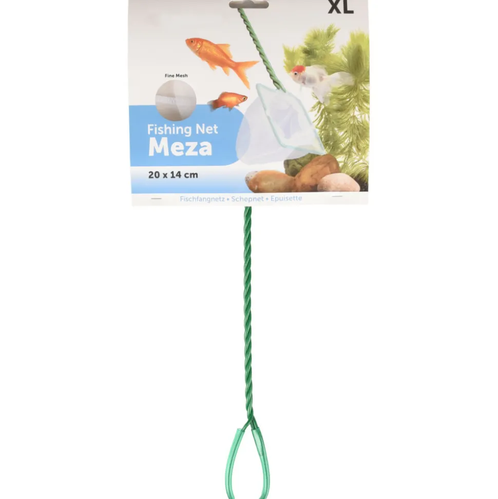 FLAMINGO - Epuisette xl 20 cm x 14 cm x 46 cm filet fin aquarium