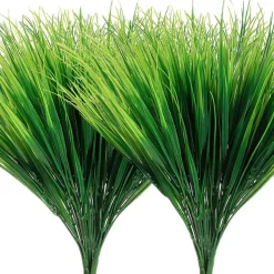 Fleurs en plastique d'herbe de printemps à sept fourches * 5 pièces, accessoires de végétation