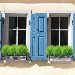 Fleurs en plastique d'herbe de printemps à sept fourches * 5 pièces, accessoires de végétation