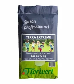 FLORIVERT - Semences gazon terra extrême 10 kg, faible besoin en eau et bel aspect - florivert 1201632