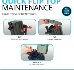 FLUVAL - Filtre intérieur aquarium u1 aquarium 55 litres