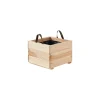 FOREST STYLE - Bac à fleurs carré Freya en Mélèze : L.40 x l.40 x 28,5 cm