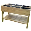 FOREST STYLE - Carré potager avec étagère 'Paprika' en bois L120 x l60 x H87cm