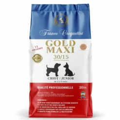FRANCE CROQUETTES - France croquette pour chiot gold maxi chiot junior 30/15 low grain – 1,5kg – petites à moyennes races - chiot 3 à 15 mois
