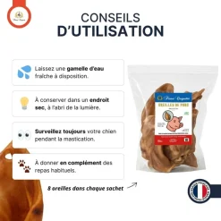 FRANCE CROQUETTES - Oreille de porc 5x500g - france croquettes