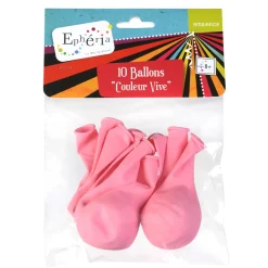 FÉÉRIE LIGHTS & CHRISTMAS - 10 ballons gonflables couleur vive - rose