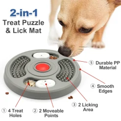 Gamelle slow food grise pour chien - mcboson - gamelles compatibles avec les cages pour chiens