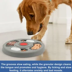 Gamelle slow food grise pour chien - mcboson - gamelles compatibles avec les cages pour chiens