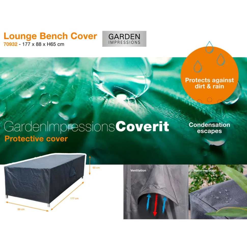 GARDEN IMPRESSIONS - Housse pour canapé lounge coverit - 177x88xh65 cm