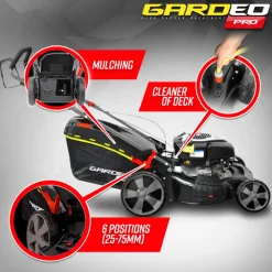 GARDEO PRO - Tondeuse thermique tractée 161cc avec moteur briggs and stratton, mulching et éj