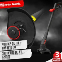 GEFROY - Kit 2 en 1 tondeuse 1300w coupe 32 cm + coupe bordures 250w elem technic - tde3213cbe22 - capacité du bac récolteur: 30 l