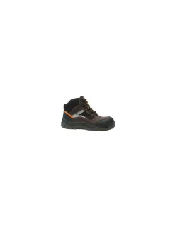 GÉNÉRIQUE - Chaussures de sécurité coupe haute, tige cuir, nubuck et cordura, doublure mesh 3d, semelle pu, embout et semelle acier. Iso 203