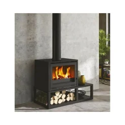 GODIN - 411109000053k-poêle à bois beaupré peint noir godin - 411109noir