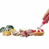 GRAINE CRÉATIVE - 4 crayons de nappage effet coulis - jaune / rose / blanc / vert