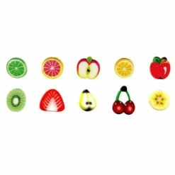 GRAINE CRÉATIVE - 20 mini canes pâte polymère à trancher 5 x 0,5 cm - fruits