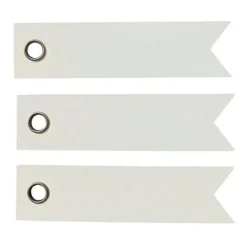 GRAINE CRÉATIVE - 100 étiquettes blanches - fanion