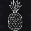 GRAINE CRÉATIVE - Coffret string art - tableau noir ananas art filaire 22 x 22 cm