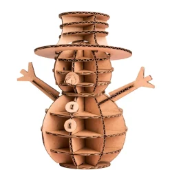GRAINE CRÉATIVE - Maquette de bonhomme de neige en carton 12,5 x 6 x 6 cm