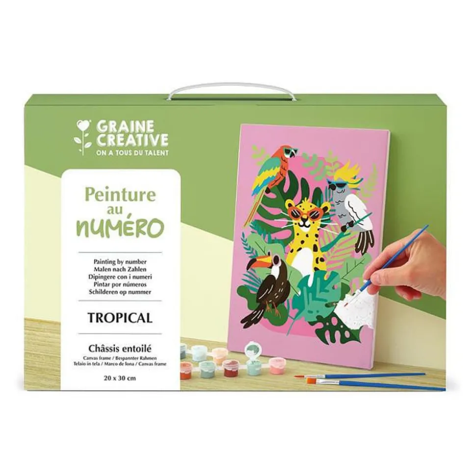 GRAINE CREATIVE - Peinture au numero 20x30 cm - tropical
