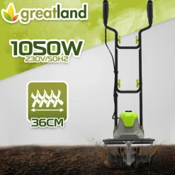 GREATLAND - Motobineuse électrique 1050w 36cm - 4 fraises - greatland