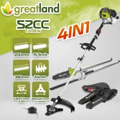 GREATLAND - Outil thermique multifonctions 4 en 1 52cc