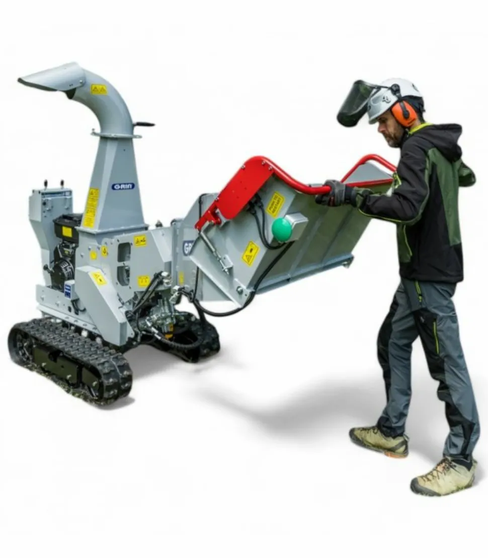 GRIN - Broyeur de branches à chenilles grin, 120mm, briggs stratton 627cc - bioch120-cross