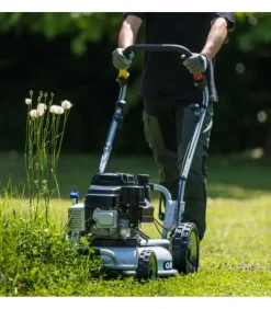 GRIN - Tondeuse à gazon autotractée 53 cm - 3 000 m², mulching moteur kawasaki 179 cm3, démarrage électrique, 2 vitesses av -