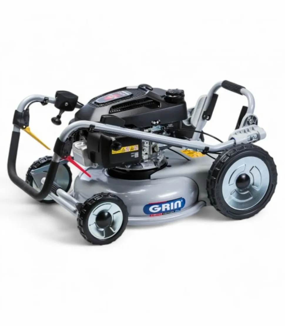 GRIN - Tondeuse essence tractée 46 cm pour professionnels, mulching, moteur honda 201cm³ - grin pm46a-honda