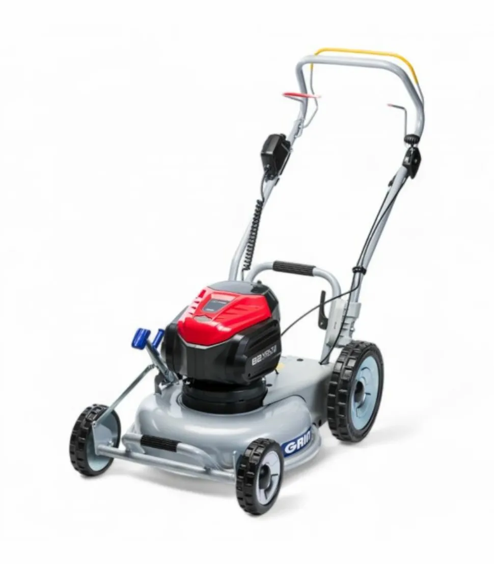 GRIN - Tondeuse électrique tractée sur batterie 82v, mulching professionnel, coupe 46cm - grin bm46a-82v