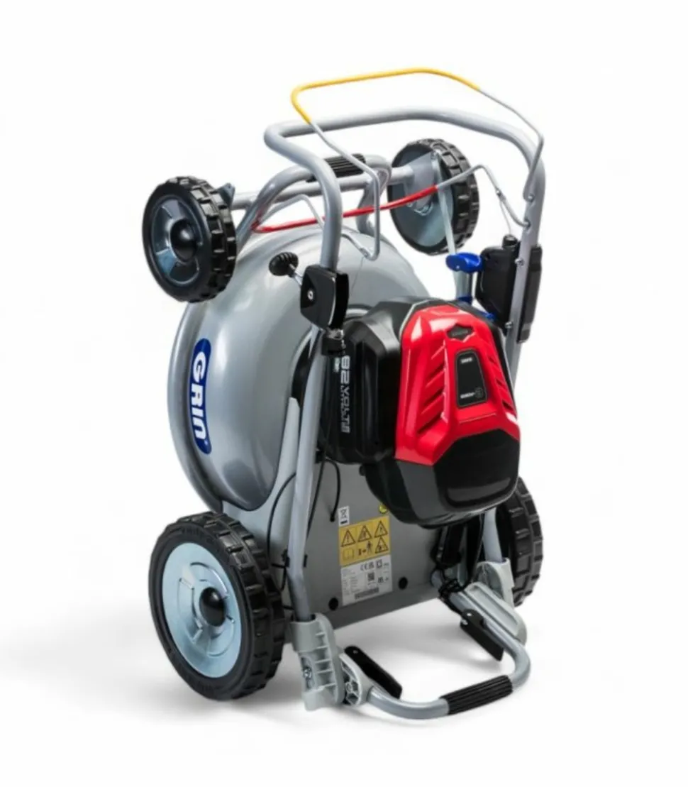 GRIN - Tondeuse électrique tractée sur batterie 82v, mulching professionnel, coupe 46cm - grin bm46a-82v