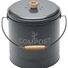 GUILLOUARD - Composteur de cuisine en métal avec filtre et seau en platique 8 litres