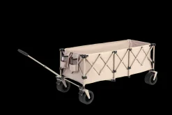 GUTENT - Chariot extensible pliable 100kg, roues tout-terrain, 300l, beige