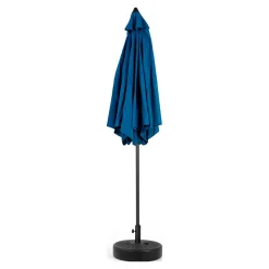 GUTENT - Parasol à manivelle,grand parapluie double face pour l'extérieur,bleu