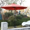 GUTENT - Parasol double face rectangulaire grand avec manivelle,orange