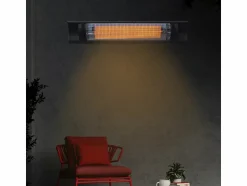 HABITAT ET JARDIN - Chauffage électrique radiant en fibre de carbone "bola" - 2000w - noir