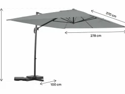 HABITAT ET JARDIN - Parasol jardin déporté en aluminium 