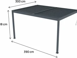 HABITAT ET JARDIN - Pergola adossée en aluminium 