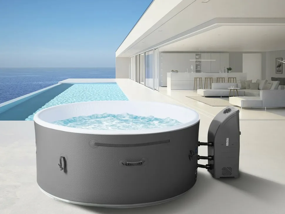 HABITAT ET JARDIN - Spa semi rigide " venise" - 5 places - blanc/gris