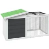 HELLOSHOP26 - Clapier 100,5 x 54 x 55 cm bois de pin massif gris