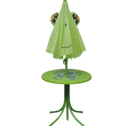 HELLOSHOP26 - Jeu de bistro avec parasol pour enfants 3 pièces vert