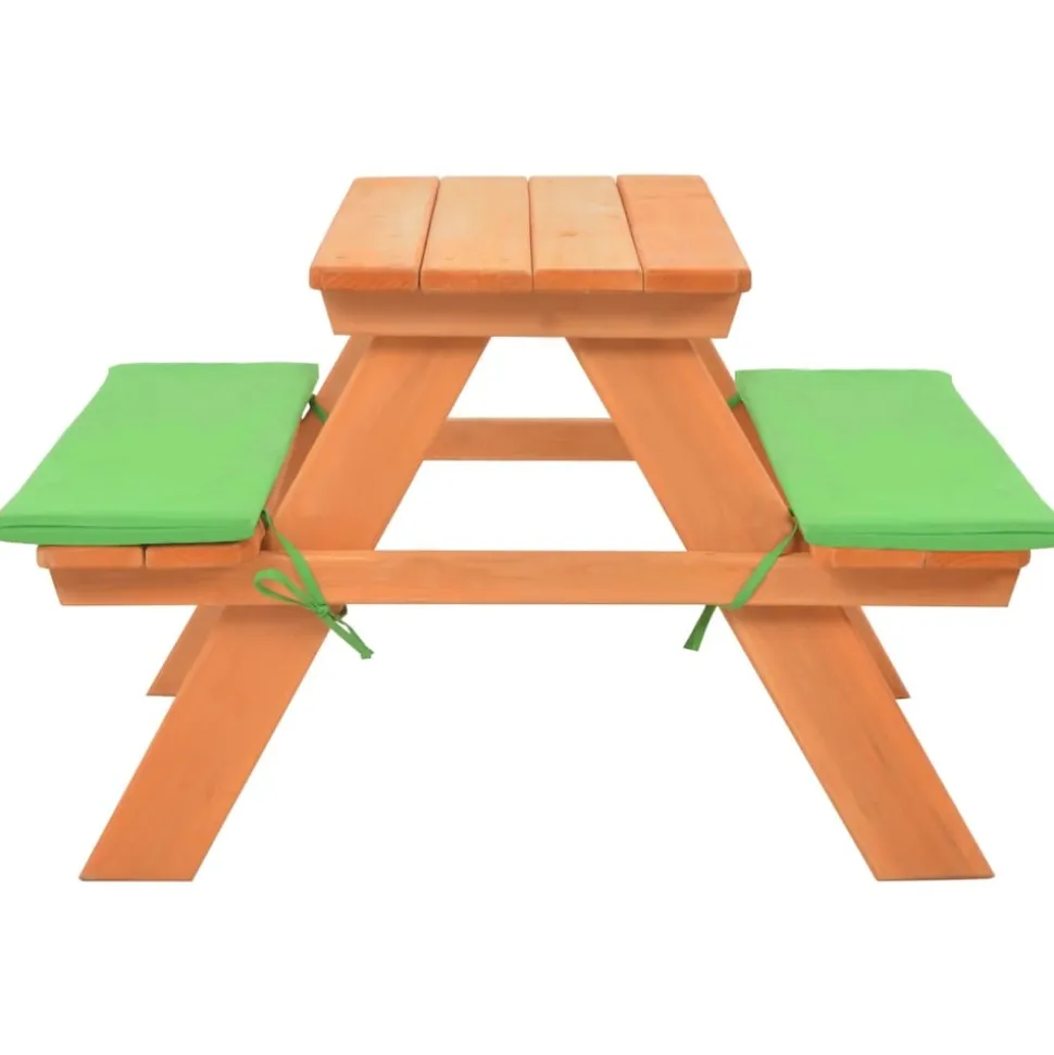 HELLOSHOP26 - Table de pique-nique pour enfants avec bancs 89 x 79 x 50 cm sapin
