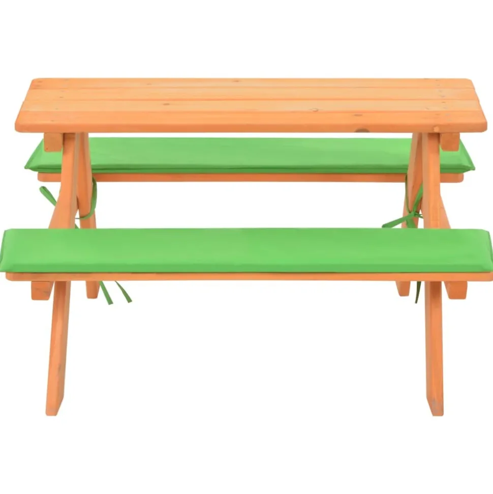 HELLOSHOP26 - Table de pique-nique pour enfants avec bancs 89 x 79 x 50 cm sapin