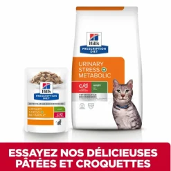 HILL'S - Croquettes chat adult prescription diets c/d urinary stress + metabolic - hill's 1,5 kg