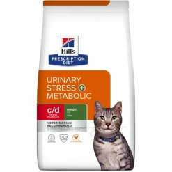 HILL'S - Croquettes chat adult prescription diets c/d urinary stress + metabolic - hill's 3 kg