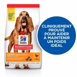 HILL'S - Croquettes chien science plan adult mature 7+ light poulet - hill's 14 kg