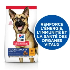 HILL'S - Croquettes chien sénior de grande taille au poulet - 18 kg