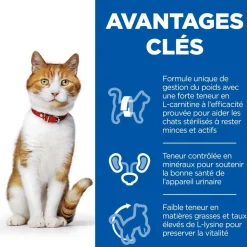HILL'S - Croquettes pour chat adulte stérilisé, au poulet - 3kg