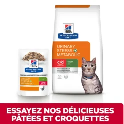 HILL'S - Patee chat adult prescription diets c/d urinary stress + metabolic (sachet) - hill's 12*85 g