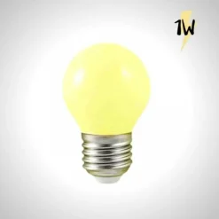 ILLUPRO - Guirlande 50 mètres guinguette ip65 50 ampoules g45 led plastique 1w blanc chaud 2700k câble noir prolongeable