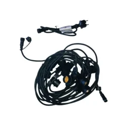 ILLUPRO - Guirlande guinguette 30m 30 ampoules 1w led e27 blanc chaud extérieur raccordable